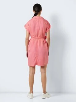 Noisy May SHORT SLEEVED SHIRT DRESS -Noisy May Shop 27005660 SunKissedCoral 005