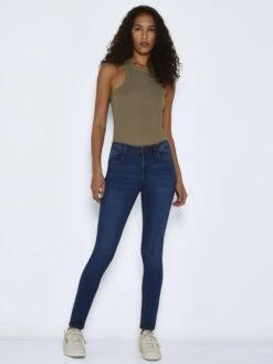 Noisy May NMJEN NORMAL WAISTED SKINNY FIT JEANS -Noisy May Shop 27005955 MediumBlueDenim 004