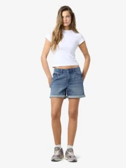 Noisy May NORMAL WAIST DENIM SHORTS -Noisy May Shop 27010864 MediumBlueDenim 004