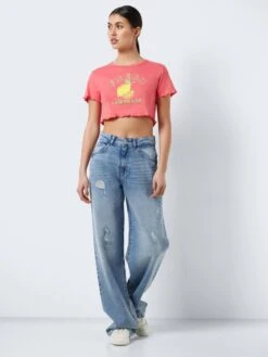 Noisy May CROPPED T-SHIRT 11 Noisy May CROPPED T-SHIRT -Noisy May Shop 27011685 SunKissedCoral 1022828 004