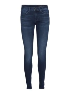 Noisy May NMLUCY NORMAL WAIST SKINNY FIT JEANS -Noisy May Shop 27012755 DarkBlueDenim 001