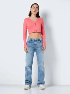 Noisy May CROPPED CARDIGAN 11 Noisy May CROPPED CARDIGAN -Noisy May Shop 27013248 SunKissedCoral 004