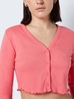 Noisy May CROPPED CARDIGAN 13 Noisy May CROPPED CARDIGAN -Noisy May Shop 27013248 SunKissedCoral 006