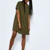 Noisy May SHORT SLEEVED SHORT DRESS -Noisy May Shop 27015315 BurntOlive 007