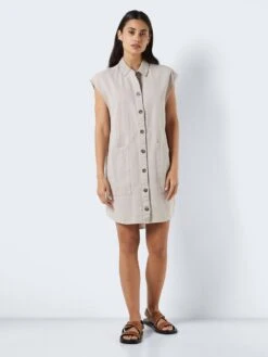 Noisy May SLEEVELESS SHIRT DRESS -Noisy May Shop 27015411 ChateauGray 004