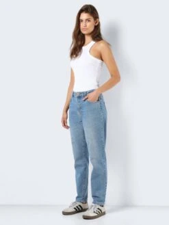 Noisy May NMISABEL MOM HIGH WAISTED JEANS -Noisy May Shop 27015703 LightBlueDenim 004