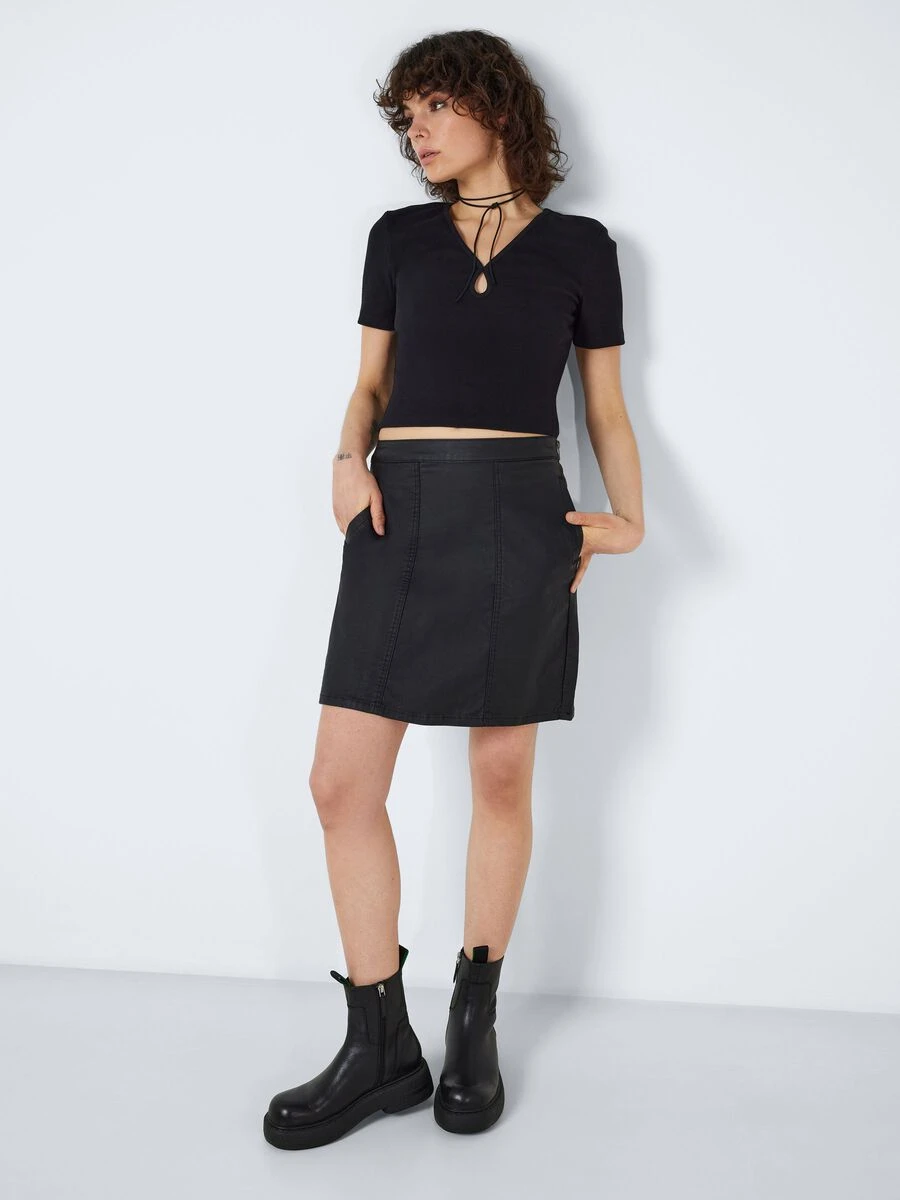 Noisy May HIGH WAISTED COATED SKIRT 3 Noisy May HIGH WAISTED COATED SKIRT