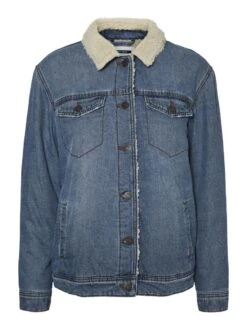 Noisy May TEDDY DENIM JACKET -Noisy May Shop 27018083 MediumBlueDenim 001