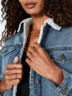 Noisy May TEDDY DENIM JACKET -Noisy May Shop 27018083 MediumBlueDenim 006