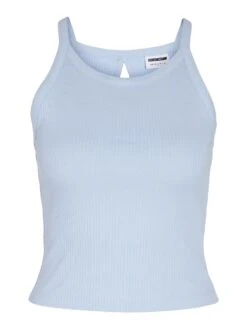 Noisy May RIBBED HALTER NECK TOP -Noisy May Shop 27020104 Cerulean 001