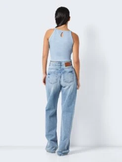 Noisy May RIBBED HALTER NECK TOP -Noisy May Shop 27020104 Cerulean 005