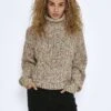 Noisy May HIGH NECK KNITTED PULLOVER -Noisy May Shop 27020552 Eggnog 936161 003