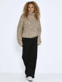 Noisy May HIGH NECK KNITTED PULLOVER -Noisy May Shop 27020552 Eggnog 936161 004