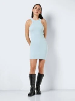 Noisy May RIBBED SLEEVELESS DRESS 10 Noisy May RIBBED SLEEVELESS DRESS -Noisy May Shop 27020872 Cerulean 004