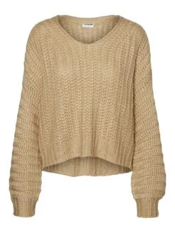 Noisy May KNITTED V-NECK PULLOVER 13 Noisy May KNITTED V-NECK PULLOVER -Noisy May Shop 27020930 IrishCream 001