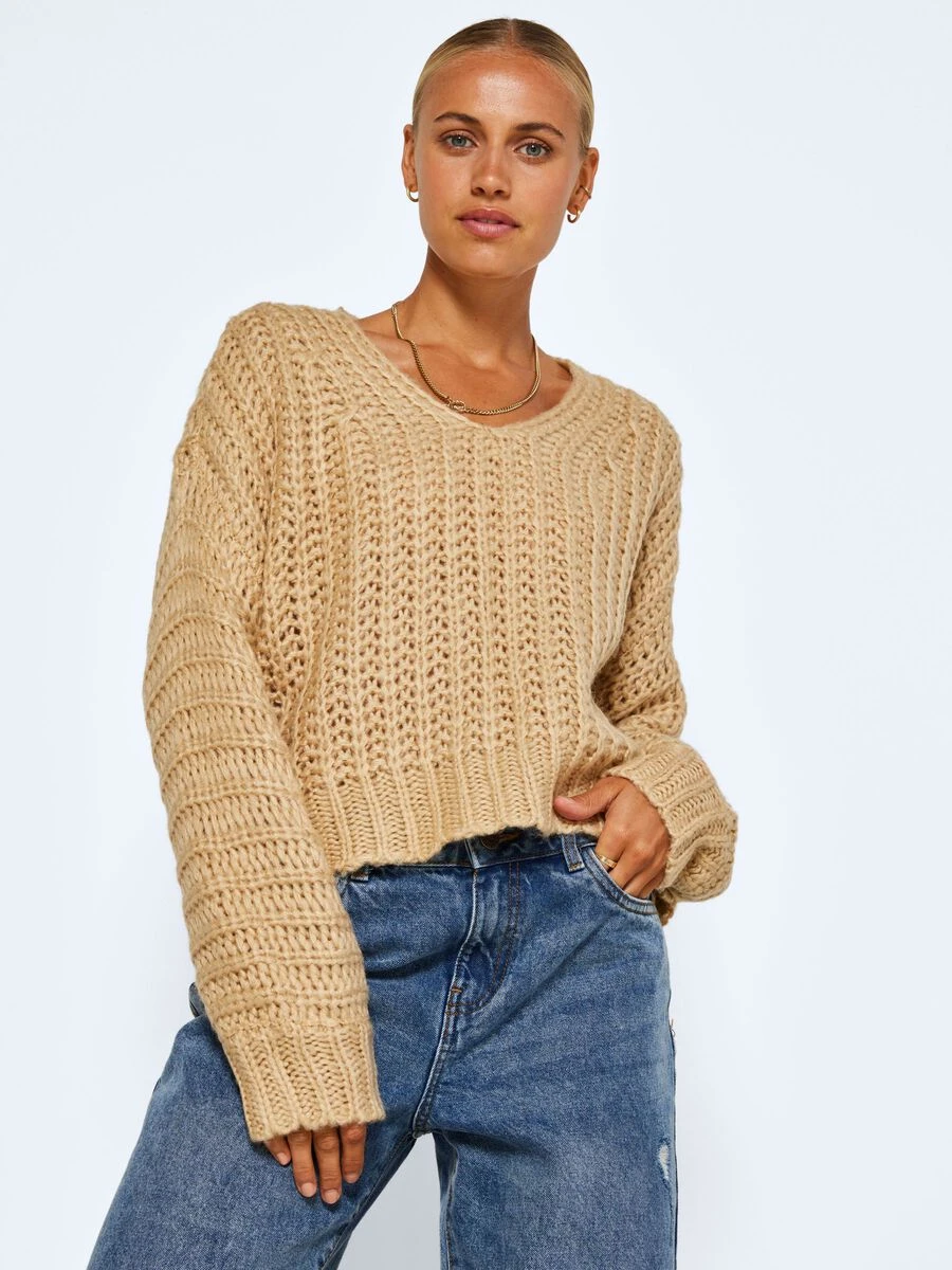 Noisy May KNITTED V-NECK PULLOVER 3 Noisy May KNITTED V-NECK PULLOVER