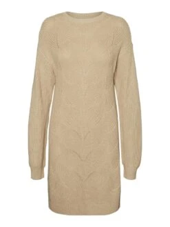 Noisy May LONG SLEEVED KNITTED DRESS -Noisy May Shop 27021055 IrishCream 001