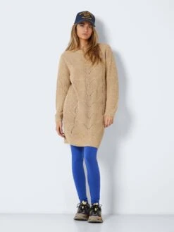 Noisy May LONG SLEEVED KNITTED DRESS -Noisy May Shop 27021055 IrishCream 004