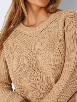 Noisy May LONG SLEEVED KNITTED DRESS -Noisy May Shop 27021055 IrishCream 006