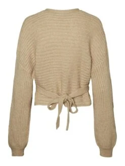 Noisy May KNITTED WRAP PULLOVER -Noisy May Shop 27021097 IrishCream 002