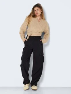 Noisy May KNITTED WRAP PULLOVER -Noisy May Shop 27021097 IrishCream 004