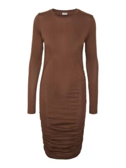 Noisy May LONG SLEEVED RUCHED DRESS -Noisy May Shop 27021283 Cappuccino 001