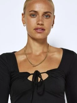 Noisy May LONG SLEEVED TIE TOP -Noisy May Shop 27021425 Black 006