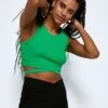 Noisy May SLEVELESS TIE TOP 1 Noisy May SLEVELESS TIE TOP -Noisy May Shop 27021471 IslandGreen 007