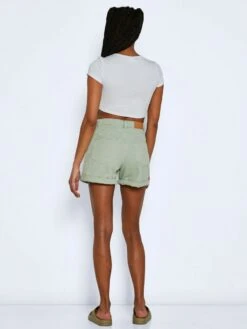 Noisy May CROPPED RUCHED TOP -Noisy May Shop 27021482 BrightWhite 005