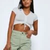 Noisy May CROPPED RUCHED TOP
