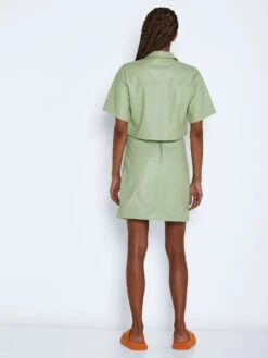 Noisy May COATED CROPPED SHIRT -Noisy May Shop 27021976 SmokeGreen 005