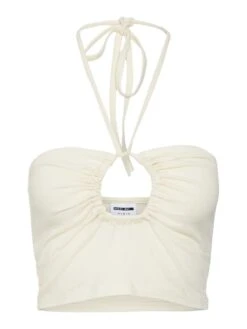 Noisy May SLEEVELESS TIE STRING TOP 13 Noisy May SLEEVELESS TIE STRING TOP -Noisy May Shop 27022029 PearledIvory 001