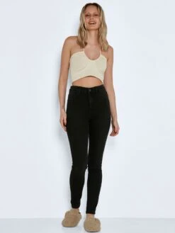 Noisy May SLEEVELESS TIE STRING TOP 10 Noisy May SLEEVELESS TIE STRING TOP -Noisy May Shop 27022029 PearledIvory 004