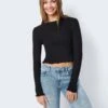 Noisy May LONG SLEEVED BABYLOCK TOP -Noisy May Shop 27022037 Black 007