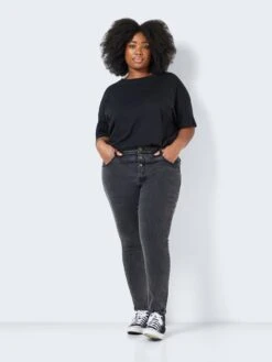Noisy May CURVE NMAGNES SKINNY FIT JEANS -Noisy May Shop 27022126 Black 004