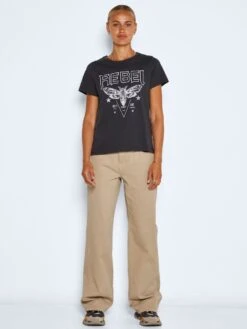 Noisy May COTTON T-SHIRT -Noisy May Shop 27022141 Obsidian 968020 004