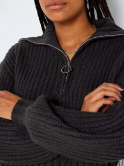 Noisy May CHUNKY KNITTED PULLOVER -Noisy May Shop 27022325 DarkGreyMelange 006
