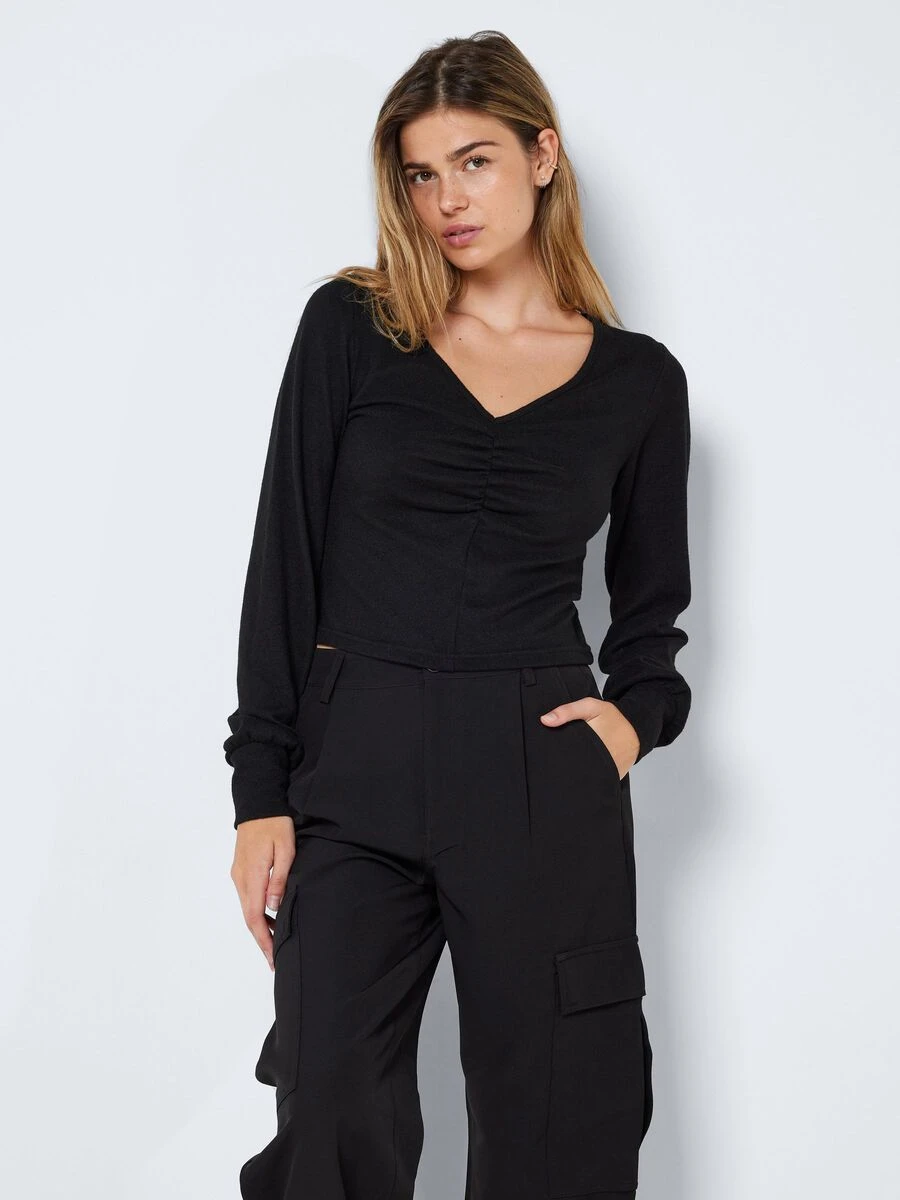 Noisy May LONG SLEEVED V-NECK TOP 4 Noisy May LONG SLEEVED V-NECK TOP - Image 2