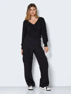 Noisy May LONG SLEEVED V-NECK TOP 10 Noisy May LONG SLEEVED V-NECK TOP -Noisy May Shop 27022732 Black 004