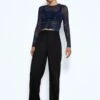 Noisy May HIGH WAISTED STRAIGHT FIT TROUSERS -Noisy May Shop 27022757 Black 007