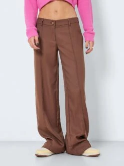 Noisy May LOW WAISTED WIDE LEG TROUSERS -Noisy May Shop 27022969 Cappuccino 003