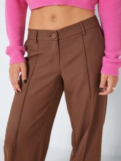 Noisy May LOW WAISTED WIDE LEG TROUSERS -Noisy May Shop 27022969 Cappuccino 006
