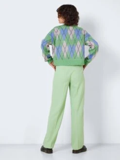 Noisy May CHEQUERED KNITTED CARDIGAN -Noisy May Shop 27023280 AbsintheGreen 987777 005
