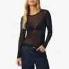 Noisy May LONG SLEEVED MESH TOP -Noisy May Shop 27023338 Black 007
