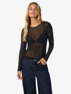 Noisy May LONG SLEEVED MESH TOP
