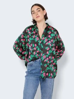 Noisy May OVERSIZE SATIN SHIRT -Noisy May Shop 27023357 Black 1011966 003