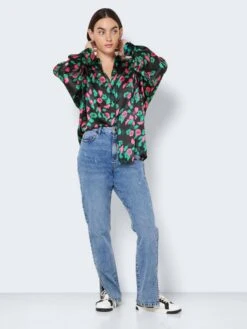 Noisy May OVERSIZE SATIN SHIRT -Noisy May Shop 27023357 Black 1011966 004