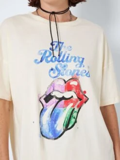Noisy May ROLLING STONES T-SHIRT -Noisy May Shop 27023361 PearledIvory 990721 006