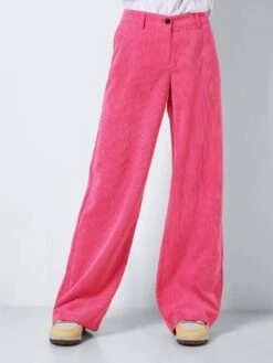 Noisy May LOW WAISTED CORDUROY TROUSERS -Noisy May Shop 27023602 PinkYarrow 003