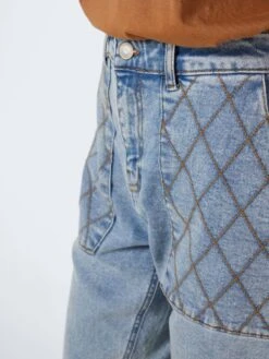 Noisy May NMJULY QUILTED MOM JEANS -Noisy May Shop 27023606 MediumBlueDenim 006